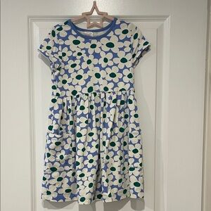 Hanna Andersson Blue and Green Floral Kids Dress